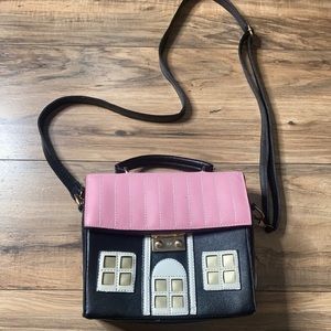 Pink Roof House Purse Handbag home women’s cross bag trendy Magnet buckle Casa